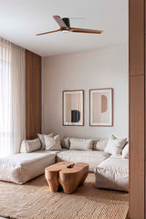 Ventilador de techo con luz Faro Heywood motor DC palas de madera LED nogal oscuro 2700-6000K CCT 33839WT-1TW