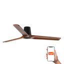 Ventilador de techo sin luz Faro Heywood motor DC palas de madera Ø90cm 3 palas nogal oscuro — ref. 33839WT (1)