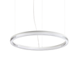 Lámpara colgante Ideal Lux Crown blanco cristal LED 43W Ø80cm 339146