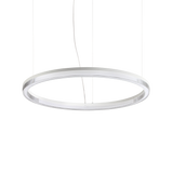 Lámpara colgante Ideal Lux Crown blanco cristal LED 43W Ø80cm 339146
