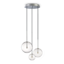 Lámpara colgante Ideal Lux Equinoxe cristal 3 luces 6W Ø42cm cromo — ref. 339696 (1)