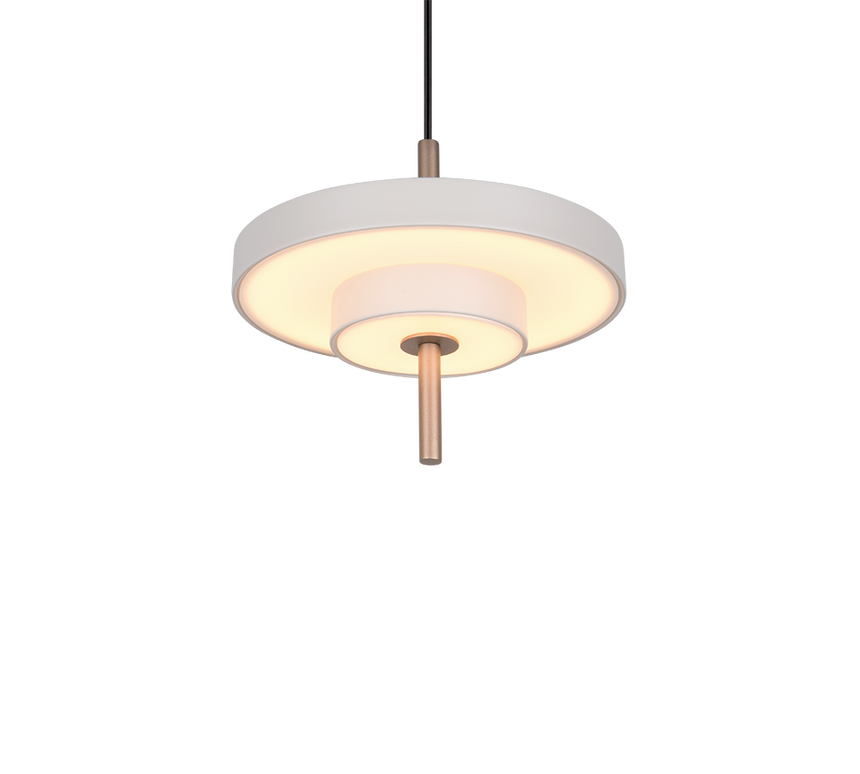 Lámpara de techo colgante Trio Keaton LED gris cálido 150cm 340210176