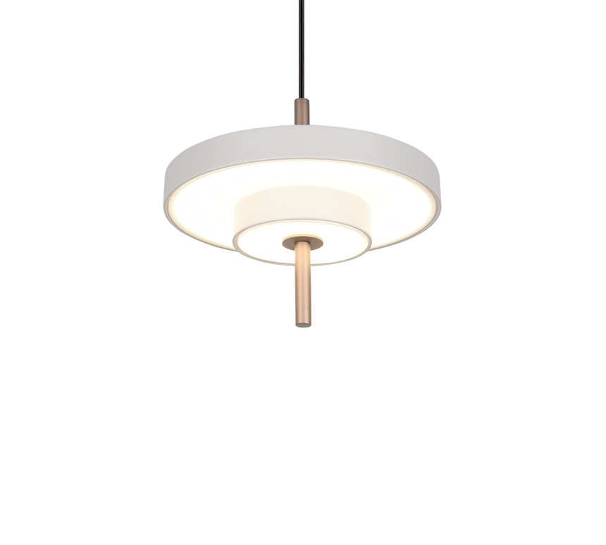 Lámpara de techo colgante Trio Keaton LED gris cálido 150cm 340210176