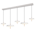Lámpara de techo colgante Trio Keaton LED gris cálido 150cm 340210576