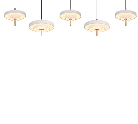 Lámpara de techo colgante Trio Keaton LED gris cálido 150cm 340210576