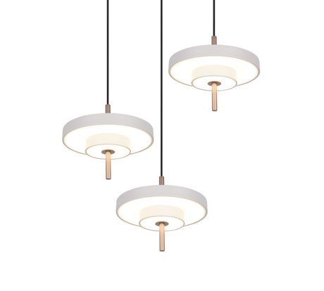Lámpara de techo colgante Trio Keaton LED gris cálido 150cm 340230376