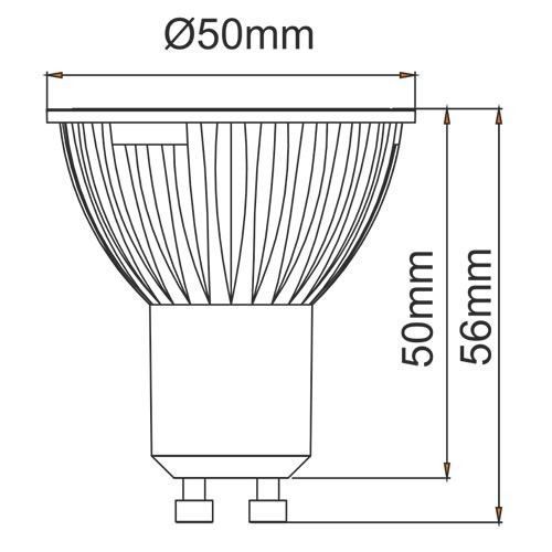 Beneito & Faure Dicroica 120169R-F Bombilla Dicroica LED 6W Dimable GU10 Fría 120º