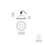 ACB Yota Empotrable 3408/13 Blanco, LED GU10 8W, I P34081B