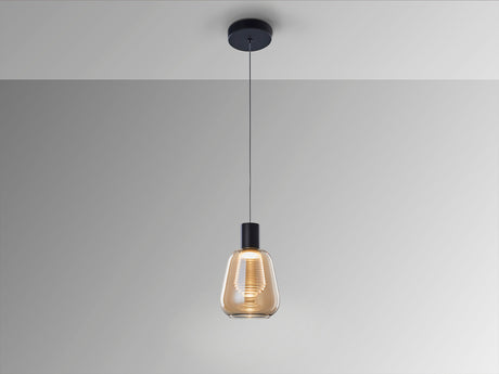 Lámpara de techo colgante Schuller Carisa 1 luz negro y - vista 2