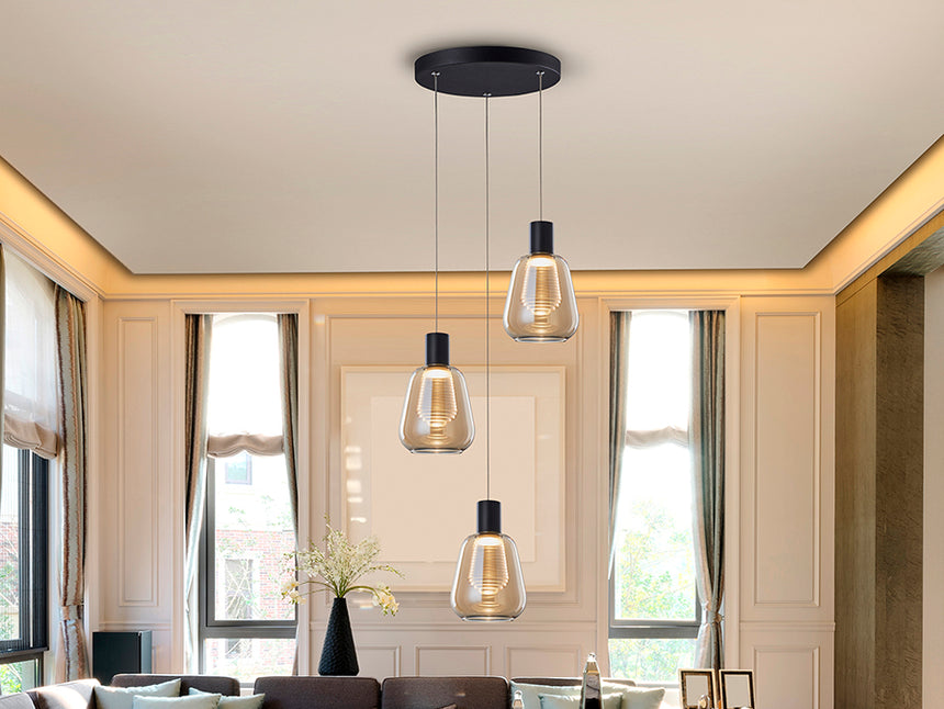 Schuller I3 Carisa 3-light lamp black D35 341039