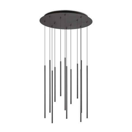 Lámpara colgante Ideal Lux Look negro LED 12 luces 19W Ø60cm 341095