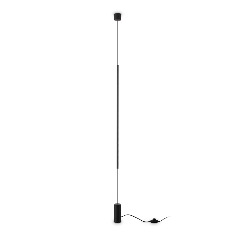 Aplique de pared Ideal Lux Essence negro cristal LED 16,5W 2700K regulable Ø6cm 341125