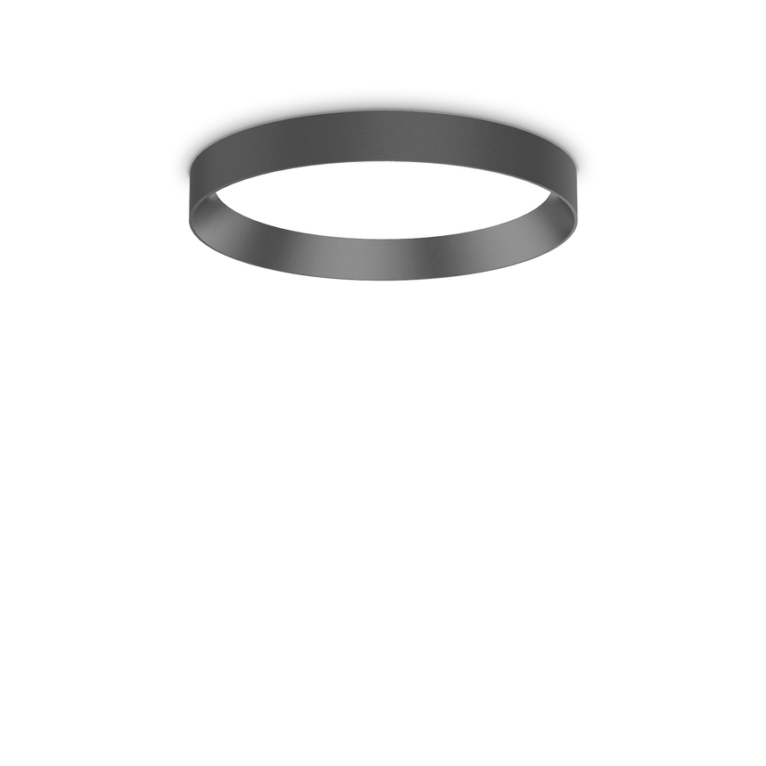 Plafón de techo Ideal Lux Fly negro LED 18W 2700K Ø35cm 341156