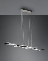 Lámpara de techo colgante Trio Blaze LED brushed aluminium 150cm 341210305