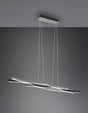 Lámpara de techo colgante Trio Blaze LED brushed aluminium 150cm 341210305