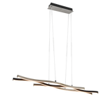 Lámpara de techo colgante Trio Blaze LED brushed aluminium 150cm 341210305