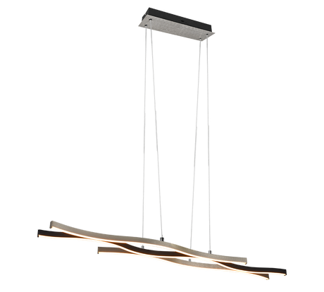Lámpara de techo colgante Trio Blaze LED brushed aluminium 150cm 341210305