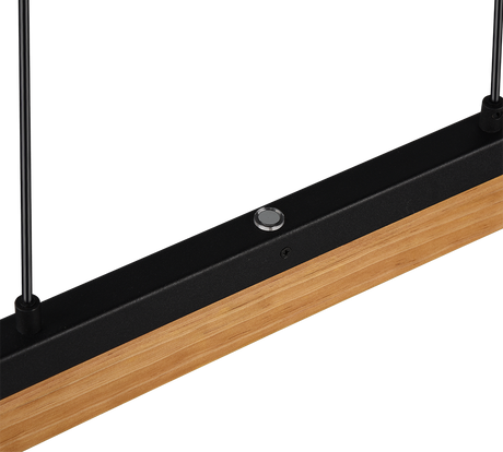 Lámpara de techo colgante Trio Kerala LED negro mate táctil 3000K 150cm 34161013