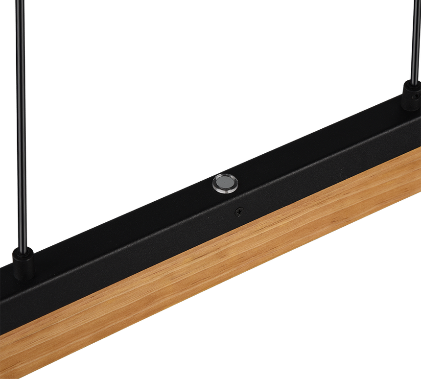Lámpara de techo colgante Trio Kerala LED negro mate táctil 3000K 150cm 34161013