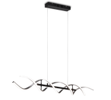 Lámpara de techo colgante Trio Sequence LED aluminio pulido regulable 150cm 341810205