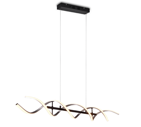 Lámpara de techo colgante Trio Sequence LED aluminio pulido regulable 150cm 341810205 - vista 2