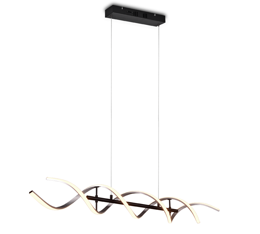 Lámpara de techo colgante Trio Sequence LED aluminio pulido regulable 150cm 341810205 - vista 2