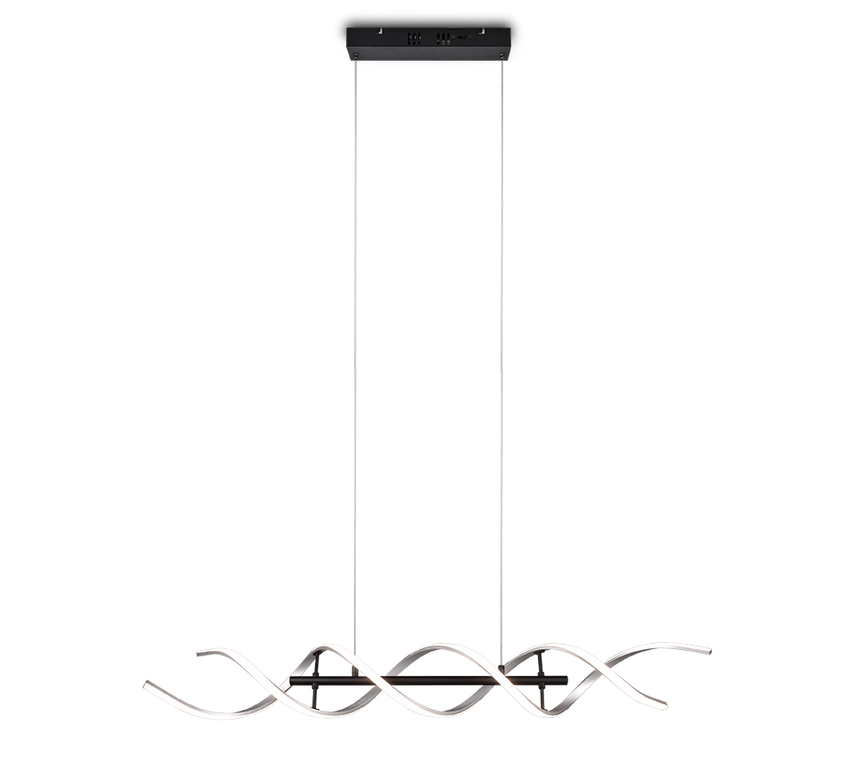 Lámpara de techo colgante Trio Sequence LED aluminio pulido regulable 150cm 341810205 - vista 4