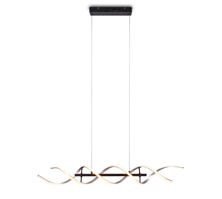 Lámpara de techo colgante Trio Sequence LED aluminio pulido regulable 150cm 341810205 - vista 5