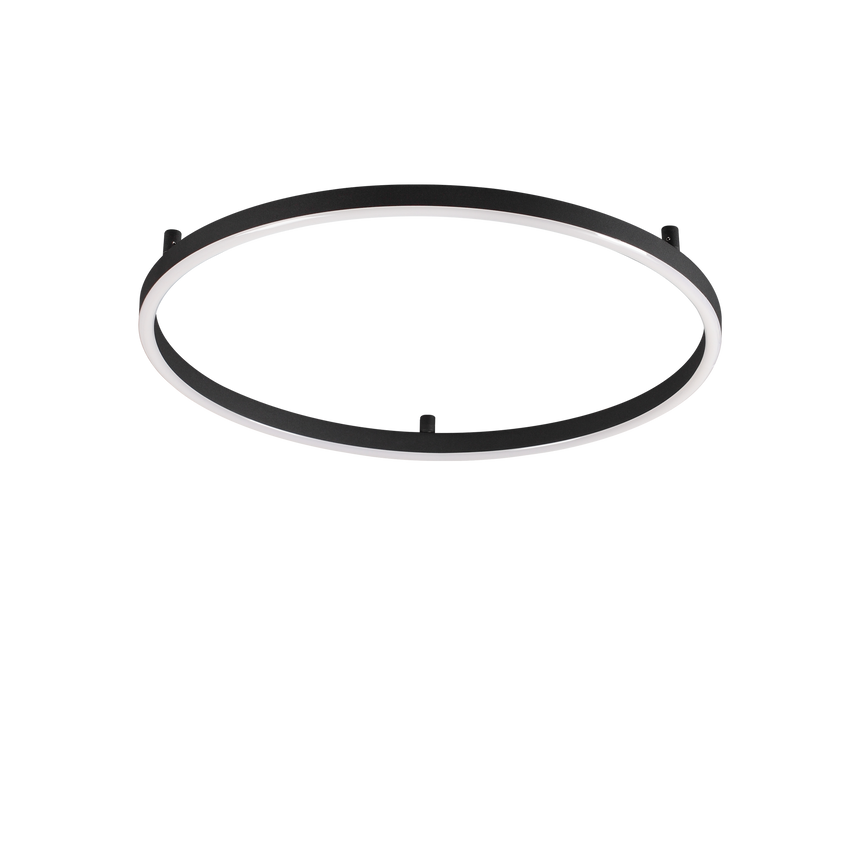 Plafón de techo Ideal Lux Oracle Slim negro LED 37W 2700K Ø70cm 341927