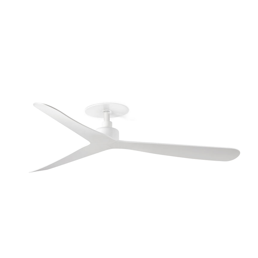 Ventilador de techo Faro Rocker Recessed L blanco mate 3 palas motor DC Ø132cm 34194R