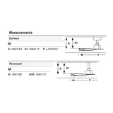 Ventilador de techo sin luz Faro Rocker motor DC fresno Ø132cm 3 palas 34195