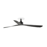 Ventilador de techo Faro Rocker Recessed L negro mate 3 palas motor DC Ø132cm 34196R