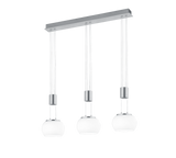 Lámpara de techo colgante Trio Madison LED níquel mate 3000K 150cm 3