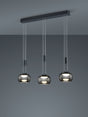Lámpara de techo colgante Trio Madison LED negro mate 3000K 150cm 342010332