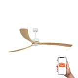 Ventilador de techo Faro Kauai XXL pino 3 palas motor DC Ø233cm 34201AWT