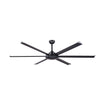 Ventilador de techo sin luz Faro Rotterdam motor DC negro mate Ø200cm 6 palas 34203