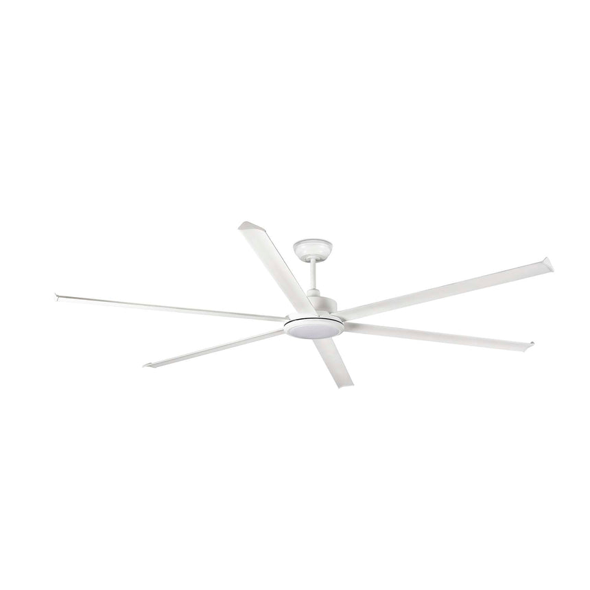 Ventilador de techo con luz Faro Rotterdam motor DC LED 3000K Ø250cm 6 palas blanco mate — ref. 34206-130 (1)