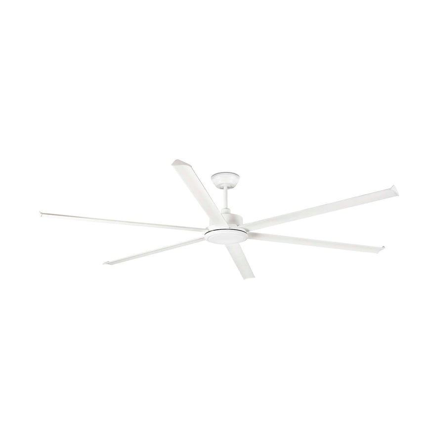 Ventilador de techo sin luz Faro Rotterdam motor DC blanco mate Ø250cm 6 palas 34206