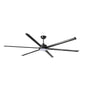 Ventilador de techo con luz Faro Rotterdam motor DC LED negro mate 3000K Ø250cm 6 palas 34207-130