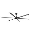 Ventilador de techo sin luz Faro Rotterdam motor DC negro mate Ø250cm 6 palas 34207
