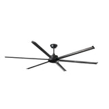 Ventilador de techo sin luz Faro Rotterdam motor DC negro mate Ø250cm 6 palas 34207