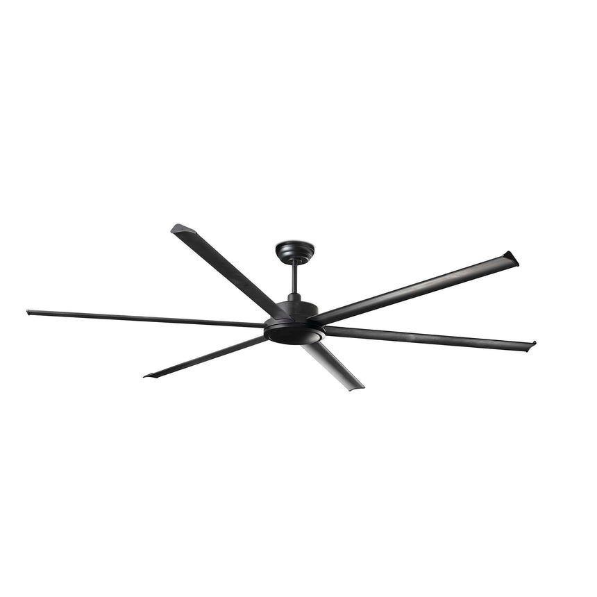 Ventilador de techo sin luz Faro Rotterdam motor DC negro mate Ø250cm 6 palas 34207