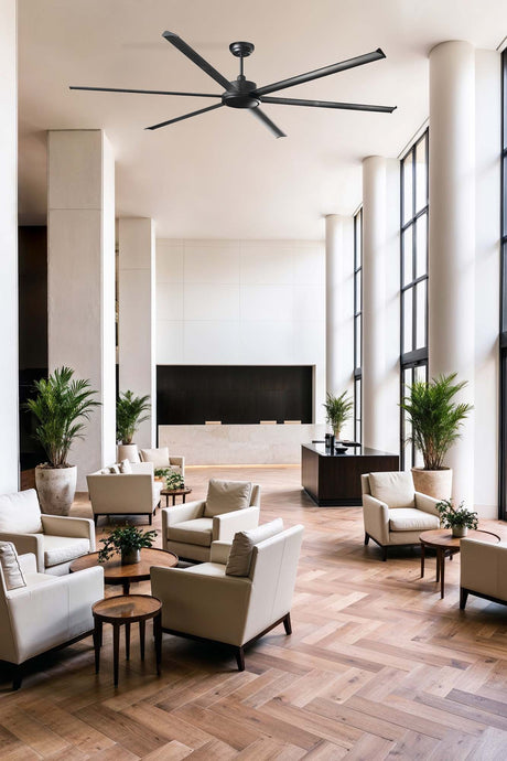 Ventilador de techo sin luz Faro Rotterdam motor DC negro mate Ø250cm 6 palas 34207 - vista alternativa