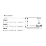 Ventilador de techo con luz Faro Rotterdam motor DC LED negro mate 3000K Ø300cm 6 palas 34211-130