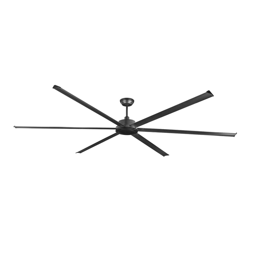 Ventilador de techo sin luz Faro Rotterdam motor DC negro mate Ø300cm 6 palas 34211