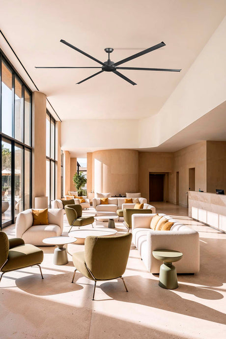 Ventilador de techo sin luz Faro Rotterdam motor DC negro mate Ø300cm 6 palas 34211 - vista alternativa