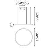 Lámpara colgante Ideal Lux Oracle Slim LED 81W Ø150cm 2700K negro — ref. 342160 (2)