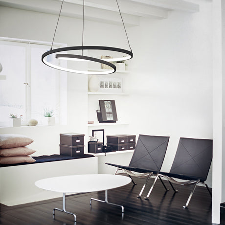 Lámpara colgante Ideal Lux Oz LED 52W 4000K Ø80cm negro — ref. 342443 (2)