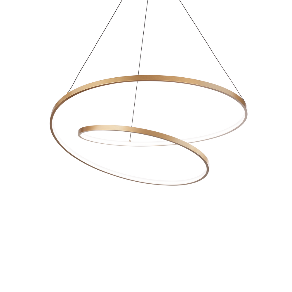 Lámpara colgante Ideal Lux Oz latón LED 52W 4000K Ø80cm 342450