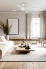 Ventilador de techo con luz Faro Saint motor DC LED blanco mate 2700-6000K CCT Ø132cm 4 34265